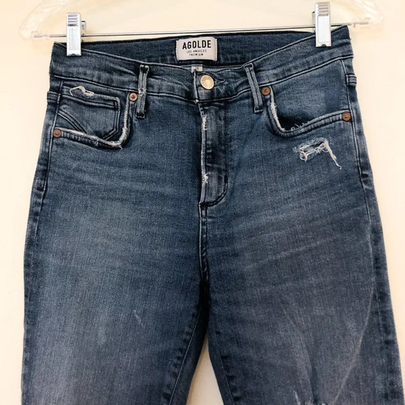 AGOLDE Sophie Crop Distressed Skinny Jean in Spell - Picture 7 of 11
